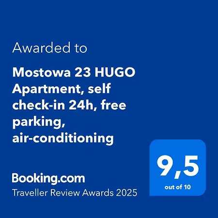 アパート Mostowa 23 Hugo Apartment, Self Check-in 24h, Free Parking, Air-conditioning *